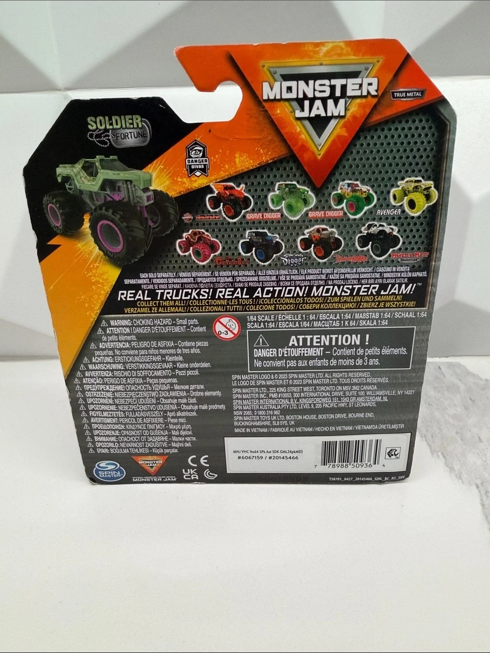 Soldier of Fortune Kids Monster Truck - Green & Pink 1:64 scale